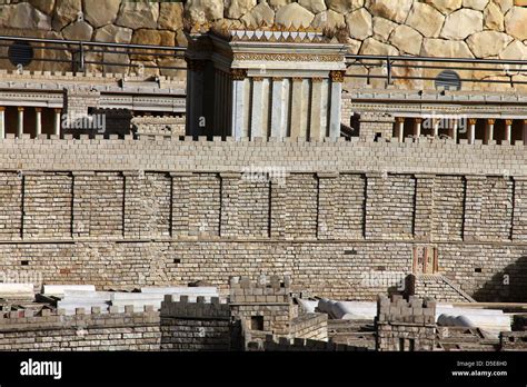 Second Temple Model Of The Ancient Jerusalem Israel Museum Stock