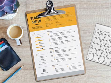 It comes in both psd and ai formats, and has a smart object header, so you can quickly and easily link in an image of your choice. Free Cool Resume Template with Professional Design ...