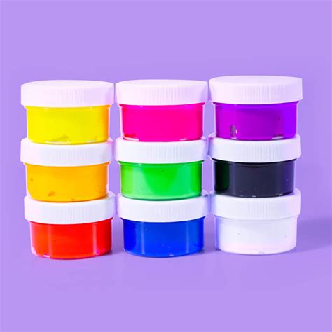 9 Piece Acrylic Black Light Paint Set | Light up your artwork with UV Paint!