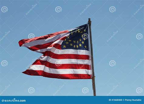 Historical United States Flag From The Late 1800 S Stock Photo Image