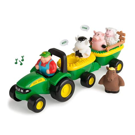 John Deere Animal Sounds Hayride Shape Sorting Musical Farm Vehicle Toy