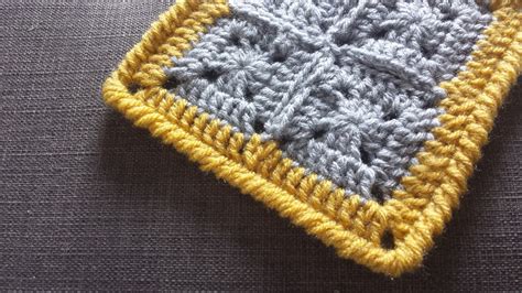 How To Crochet A Flat Border Around Solid Granny Squares Sort Of