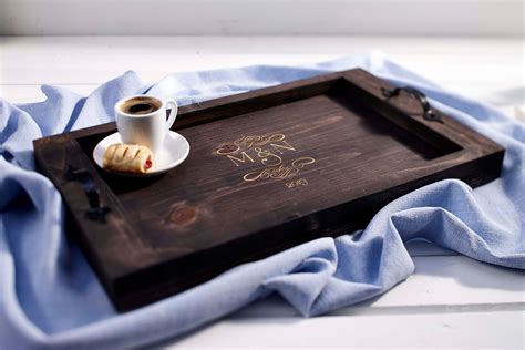 Rustic Serving Tray, Personalized serving Tray, Custom serving tray, wedding gifts, Wood serving ...