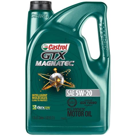 Castrol Gtx Magnatec 5w 20 Full Synthetic Motor Oil 5 Quarts Walmart