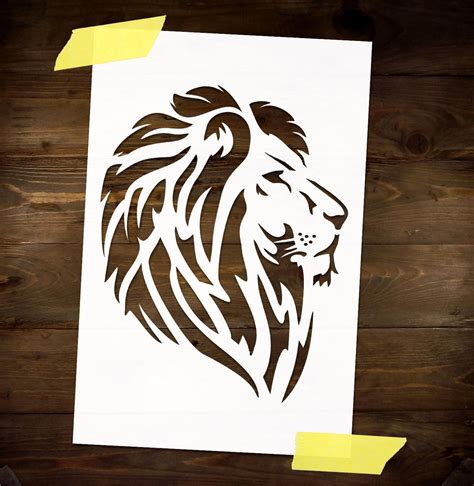 Lion Stencil Animal Stencil Stencil Painting Wall Painting Giraffe