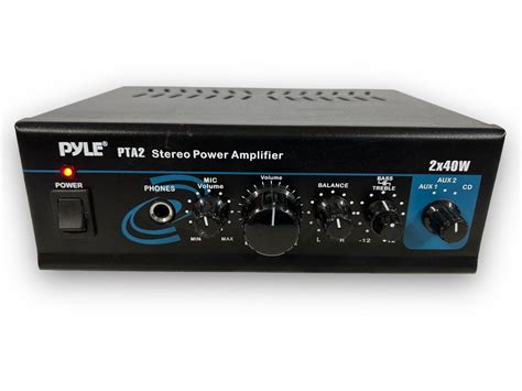 Pyle Pta2 Stereo Power Amplifier 2x40w Good Working Condition Ebay