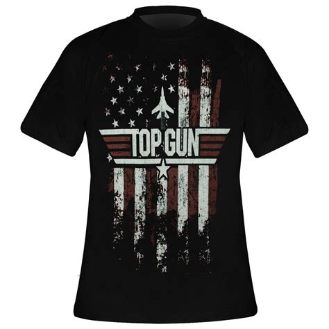 T Shirt Homme Top Gun Flag Rock A Gogo