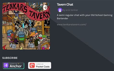 Tenkars Tavern Tavern Chat Podcast Episode 2 Episode 2 Dave