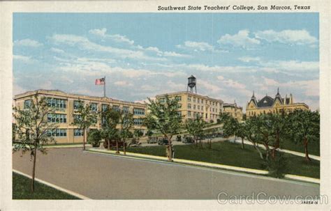Southwest State Teachers College San Marcos Tx Postcard