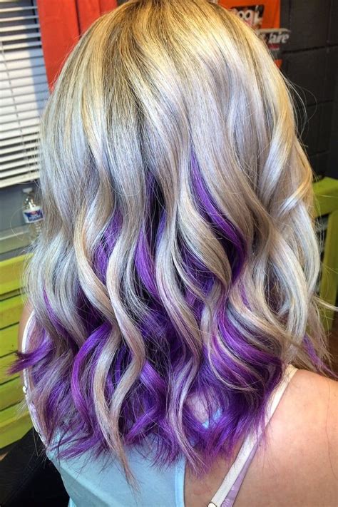 pin by cheryl mason on hair ideas peekaboo hair purple hair blonde underneath hair