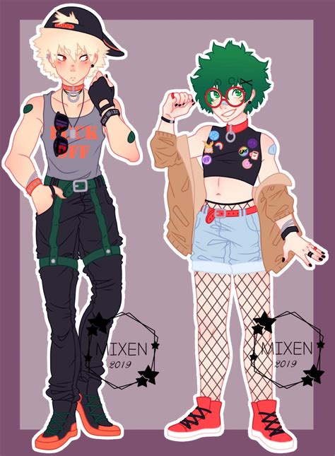 132 drawings on pixiv, japan. Fashion! | 💘BakuDeku Amino