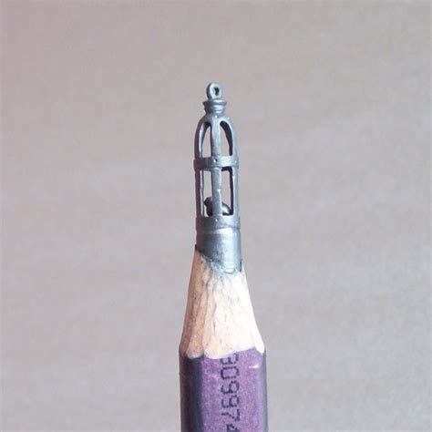 Intricately Carved Pencil Lead Sculptures