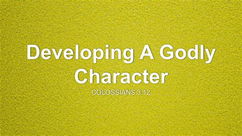 Sermons About Character
