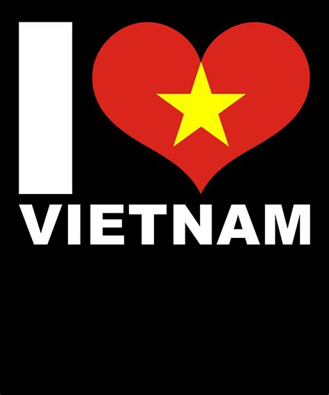 I Love Vietnam Heart Flag Vietnam Digital Art By Manuel Schmucker Pixels