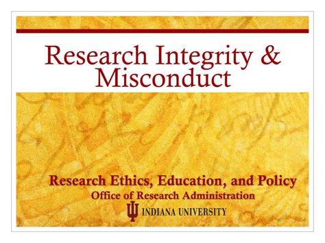 Ppt Research Integrity And Misconduct Powerpoint Presentation Free