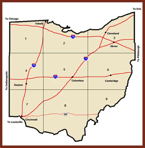 Map Of Southern Ohio Towns