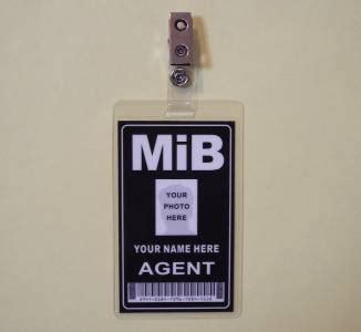 Mib Id Badge Prop Customizeable With Your Name Photo