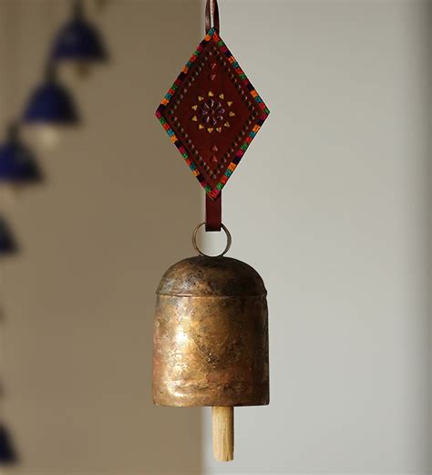 Buy Brown And Gold Handmade Antique Metal Bell Wind Chime By Exclusive