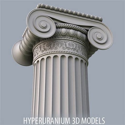 3d Ionic Column Model Ionic Column Pillar Design Columns Decor