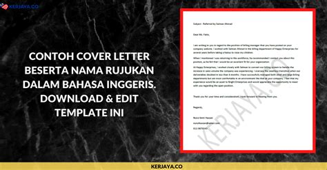 Contoh Cover Letter Beserta Senarai Rujukan Dalam Bahasa Inggeris Hot Sexiz Pix