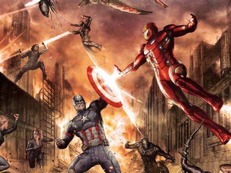 Captain America 3 Civil War Marvel Superhero Action Fighting