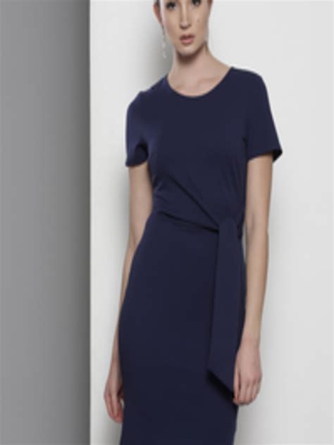 Buy Dorothy Perkins Women Navy Blue Solid Sheath Dress Dresses For Women 4704031 Myntra