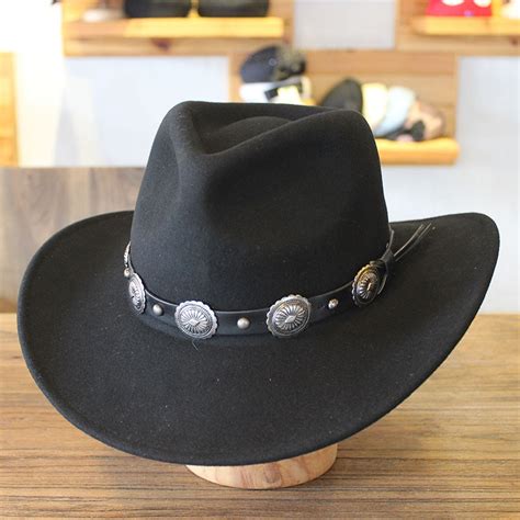 Buy Winter Wide Brim Black Wool Western Cowboy Hats