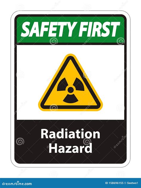 Radiation Hazard Symbol Sign Isolate On White Backgroundvector