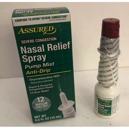 Nasal Relief Spray Pump Mist Anti Drip Severe Congestion