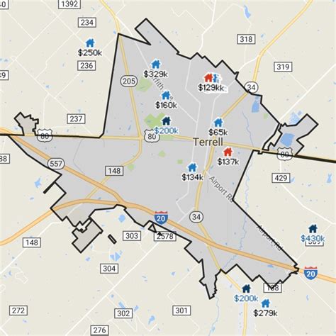 Maps | Terrell, Texas Economic Development Corporation - Terrell Texas Map | Printable Maps