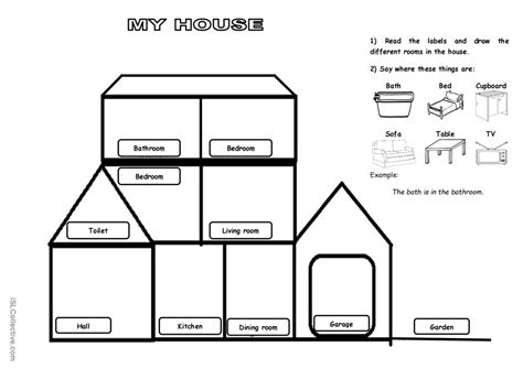 My House English Esl Worksheets Pdf And Doc