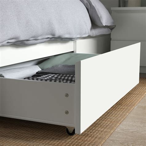 Malm High Bed Frame4 Storage Boxes White Full Ikea
