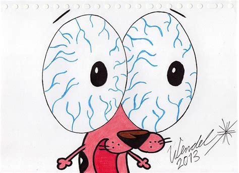 Courage The Cowardly Dog Drawing By Wendel Krolis Fine Art America