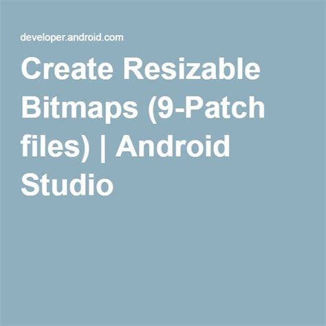 Create Resizable Bitmaps 9 Patch Files Android Studio Bitmap