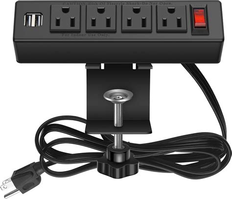 Buy Hhsoet Desk Clamp Power Strip Desktop Power Outlet Clamp Mount