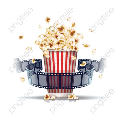 Popcorn And Film, Popcorn, Film, Vector Popcorn PNG and ...