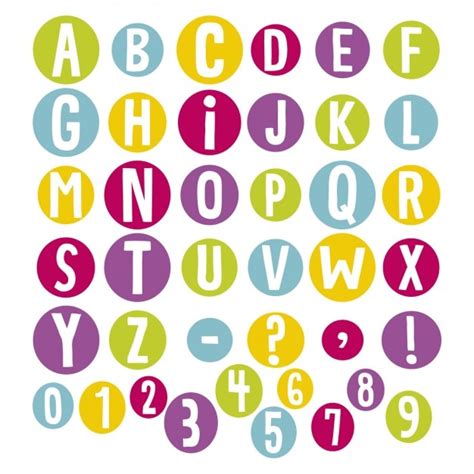 Alphabet In Bunten Kreisen Download Der Kostenlosen Vektor