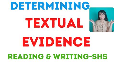 Determining Textual Evidence In English Writingreading And Writing