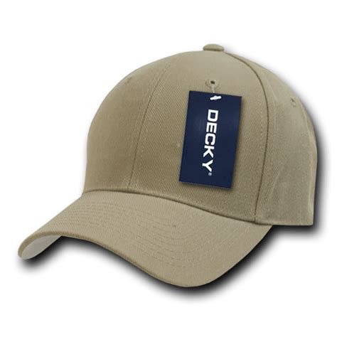 Decky Decky Classic Plain Fitted Pre Curved Bill Baseball Hats Caps