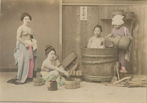 ﻿japanese Bath House C1880 19th Century Original Photographs