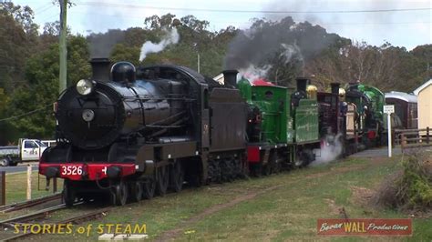 Australian Steam Locomotives 3526 2705 1709 1210 And 3642 Thirlmere