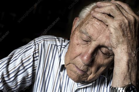 Tired Elderly Man Stock Image C0261819 Science Photo Library