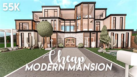 Cheap Modern Mansion Bloxburg Build Youtube