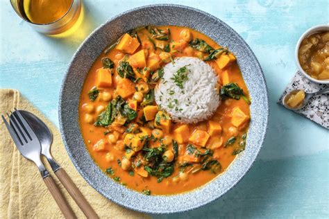 Pompoencurry Met Kikkererwten En Spinazie Recept Hellofresh