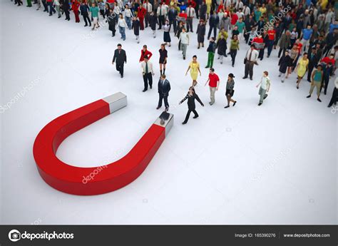 Magnet attracts people — Stock Photo © alphaspirit #165390276