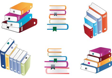 Colorful Stack Of Books Vectors 83145 Vector Art At Vecteezy