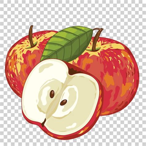 Premium Vector Apple Isolated On Transparent