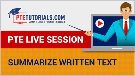 PTE Live Session Summarize Written Text YouTube