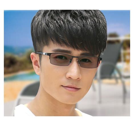 Vazrobe Photochromic Polarized Sunglasses For Men Tr90 Half Frame Sun Glasses For Man Driving