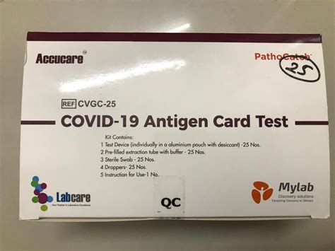 Antigen Test Accucare Covid 19 Ag Kits Icmr Approved Rs 350 Piece